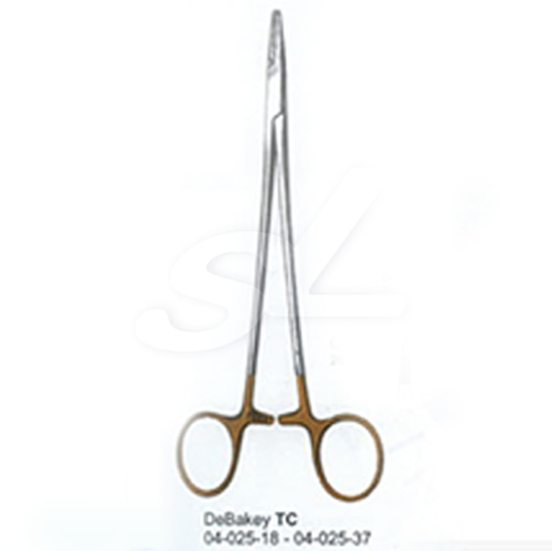 NS Surgical 지침기 TC DEBAKEY NEEDLE HOLDER 지침기 (DELICATE) GOLD RINGS