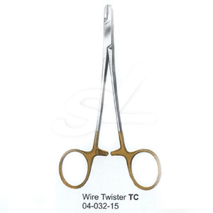 NS Surgical 지침기 TC WIRE TWISTER FLAT POINT 집게 GOLD RINGS